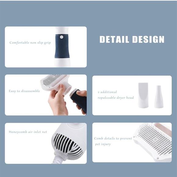 Dog Dryer,Dog Hair Dryer Dog StylingComb Dryer for Pet Grooming,Dogs and Cats - Picture 5 of 6